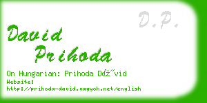 david prihoda business card